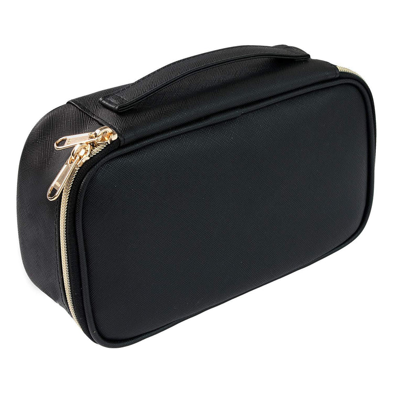 [Australia] - Small cosmetic bag,Portable Cute Travel Makeup Bag for Women and girls Makeup Brush Organizer cosmetics Pouch Bags-Black Small (Pack of 1) Black 