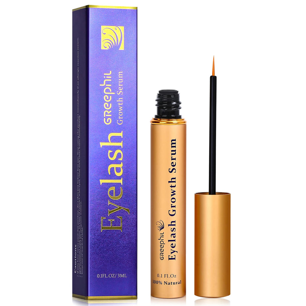 [Australia] - Eyelash Growth Serum by Greephil - Lash Serum for Longer Fuller Eyelashes and Brows with Natural Extract and Oligopeptide, Premium Intensive Treatment Formula 