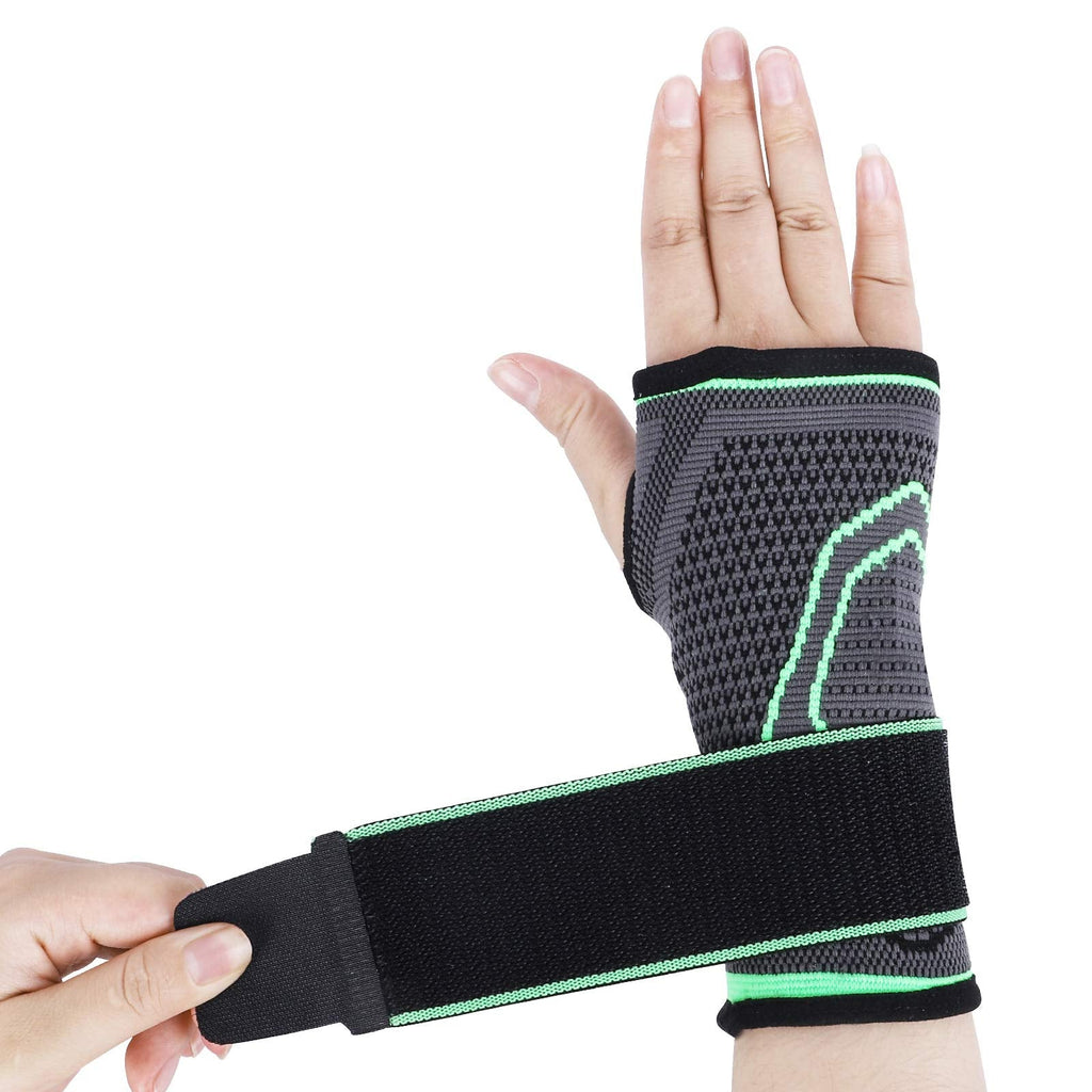 [Australia] - Wrist Support Sleeves, for Carpal Tunnel Syndrome Men and Women , Relieve Wrist Pain/Strain, Fatigue and Arthritis, Adjustable Strap, Suitable for Left and Right Hands Brace Sleeves (Large) Large 
