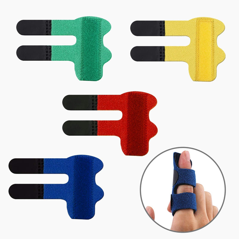 [Australia] - LUTER 4 Pcs Finger Splints Finger Straightener Finger Support Finger Stabilizer Brace for Broken, Strained, Sprained, Swollen Fingers, Arthritis or Tendinitis 