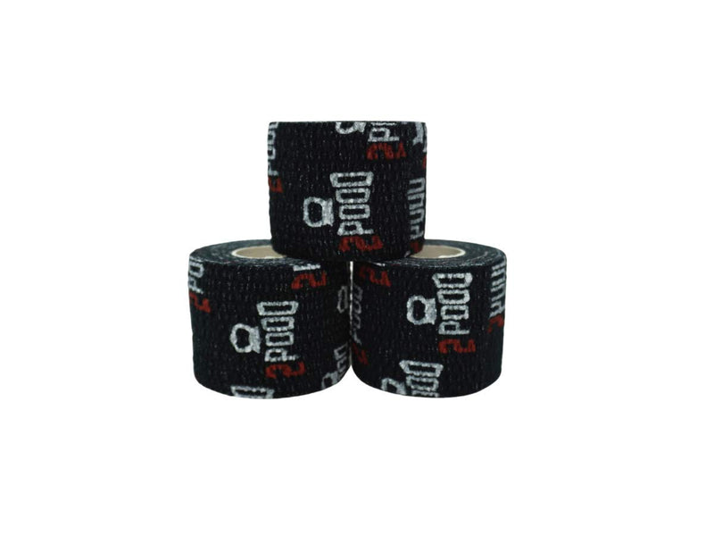 [Australia] - 2POOD Lift Heavy Thumb Tape 3-Pack | Premium Adhesive Tape for Weightlifters | Easy Stretch & Flexible for Non-Slip Lifting (Black) Black 3 Count (Pack of 1) 