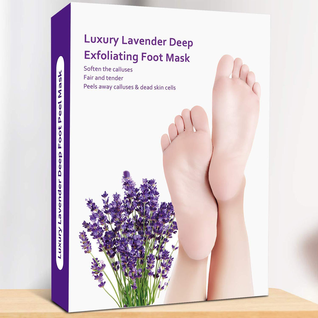 [Australia] - Foot Peel Mask 2 Pairs, Exfoliating Peeling Away Calluses and Dead Skin Cells, Baby Soft Smooth Touch Feet for Men & Women (Lavender) 2 PACK 