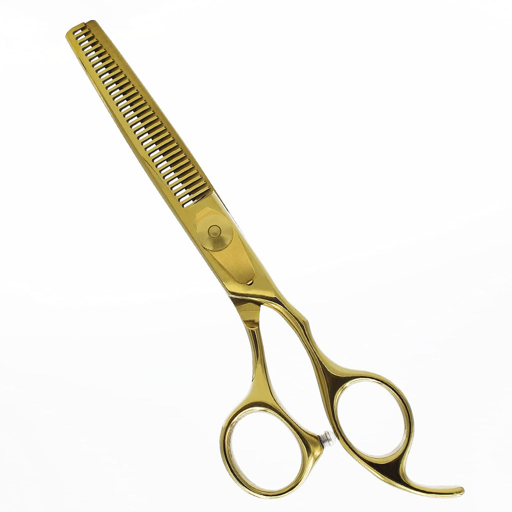 [Australia] - Equinox Professional Razor Edge Series - Barber Hair Thinning/Texturizing Scissors/Shears - 6.5 Inches (Liquid Gold) Liquid Gold 