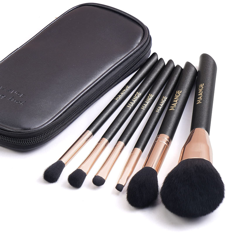 [Australia] - Makeup Brush Set, 6PCs Premium Synthetic Makeup Brushes with Bag Blending Face Powder Blush Concealers Eye Shadows Blush Professional Make Up Brushes (Rose Golden) 