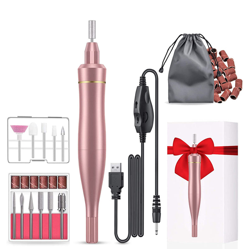 [Australia] - Electric Nail Drill, Nail Drill Machine for Acrylic Nails, PRETIRENO Nail File Kit for Beginners and Professionals (gold) gold 