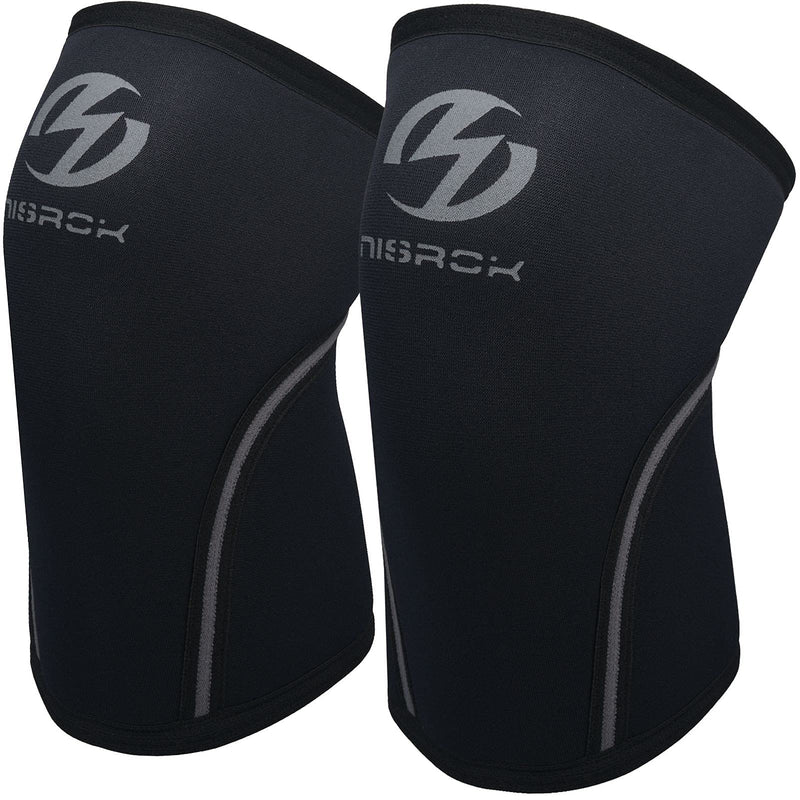 [Australia] - Knee Sleeves (1 Pair), 7mm Neoprene Compression Knee Braces, Great Support for Cross Training, Weightlifting, Powerlifting, Squats, Basketball and More X-Large Black 