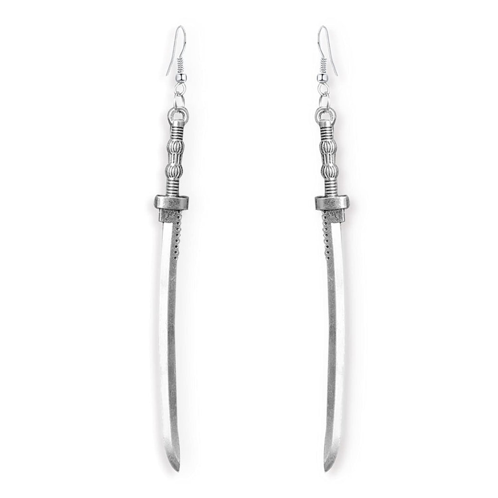 [Australia] - WUWEIJIAJIA Unique Retro Gothic Long Sword Hook Earrings Vintage Silver Punk Style Knife Dangle Drop Earrings for Women Girls Trendy Men Statement Jewelry Gifts Style-1 
