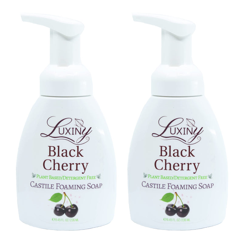 [Australia] - Castile soap, Liquid Foaming Hand Soap, Hand Wash for the Kitchen & Bathroom, Palm Oil Free, Vegan & Cruelty Free, Made in the USA, 8.45 oz., 2 Pack (Black Cherry) Black Cherry 