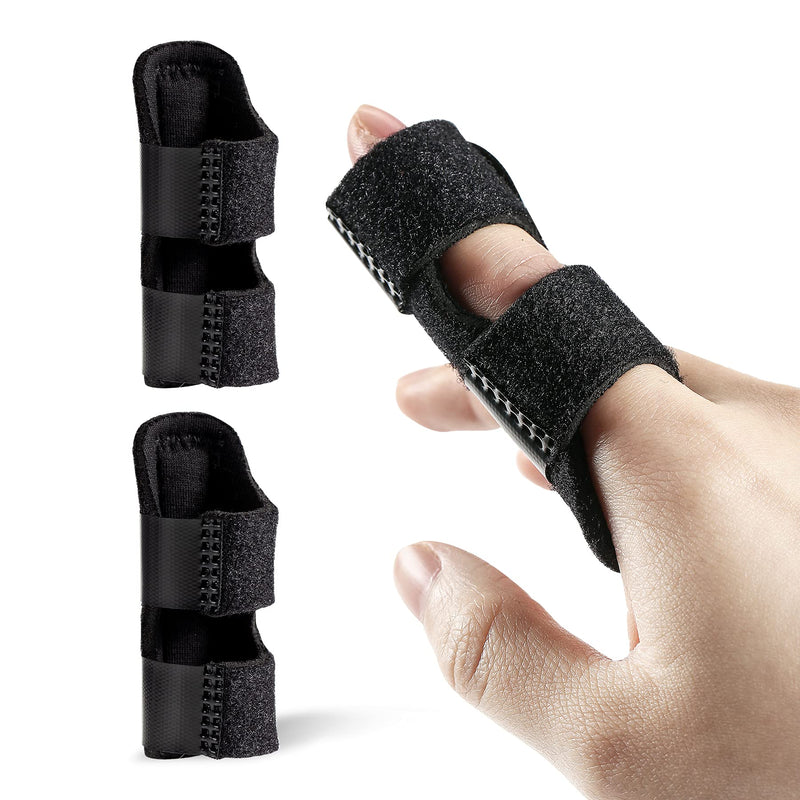[Australia] - Finger Splints Trigger for Straightening (2 pack）,Finger Brace for Straightening or Support for Fingers, Suitable for Index, Middle, Ring Finger,Tendon Release & Pain Relief 