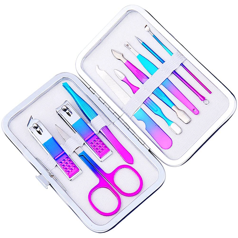 [Australia] - Professional Nail Clippers Manicure Set Pedicure Kit Nail Care Tools, for Travel or Home Luxurious Kit (10 in 1) 10 in 1 