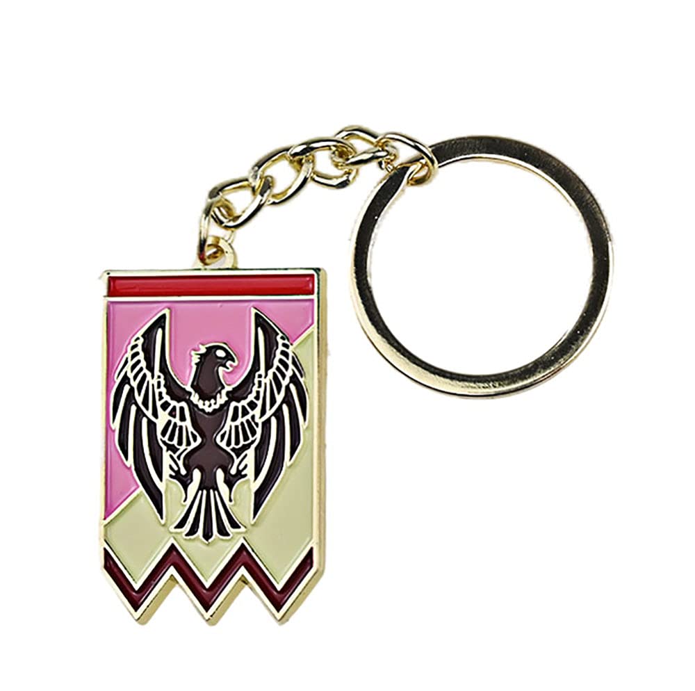 [Australia] - Fire Emblem Three Houses Badges Protagonist Keychain Game Cosplay Costume Keyholder Accessories Black K 