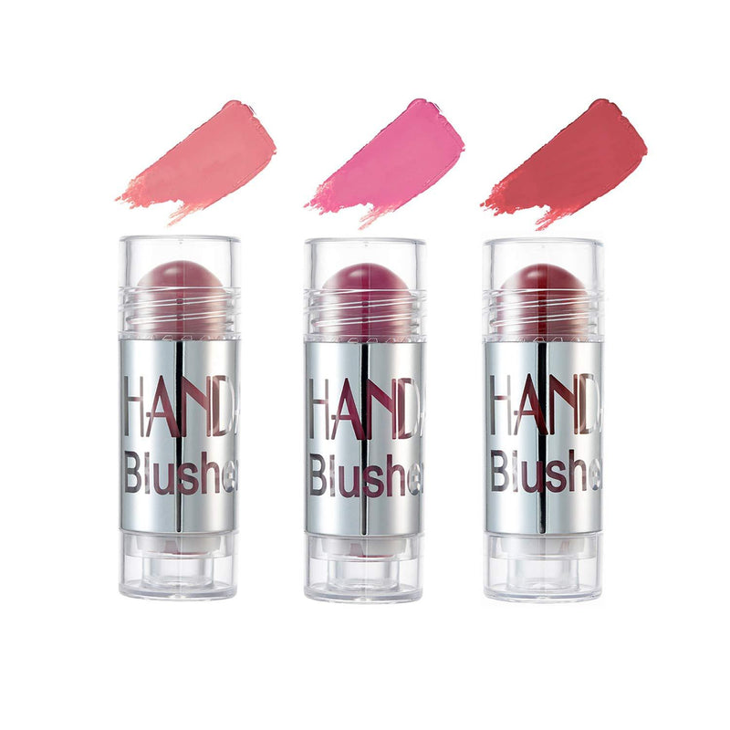 [Australia] - Yeweian Blush Sticks Set Matte Cream Blush Stick for Cheeks, Eyes and Lips Natural Makeup Waterproof Long Lasting, 3pcs Set 