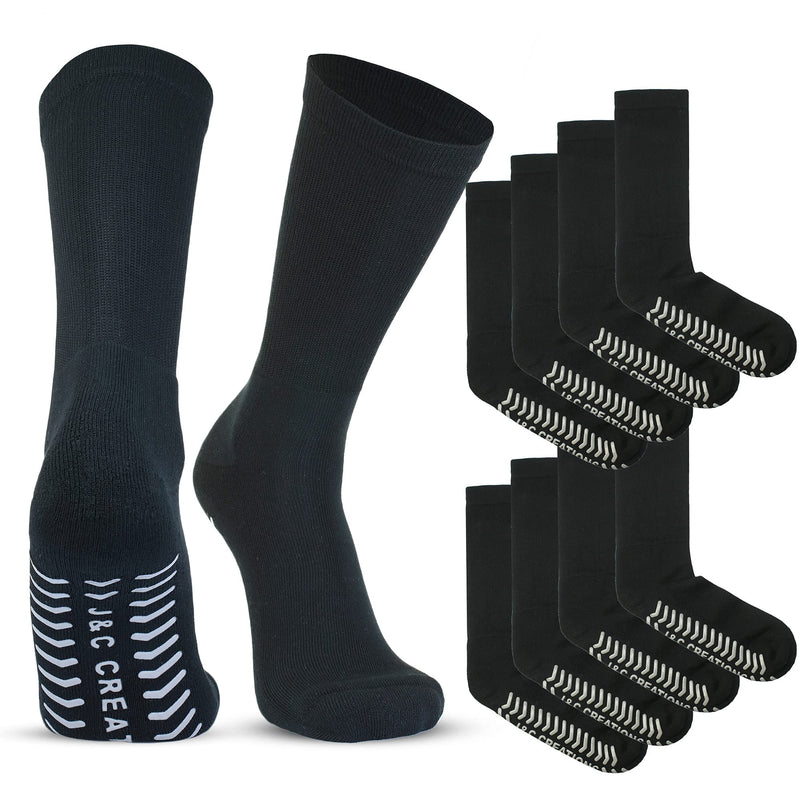 [Australia] - Hospital Socks With Grips - Diabetic Neuropathy Socks - Physician Designed - Non-Slip Socks (Size: Mens 10-13, Womens 9-11) Black (Men) 