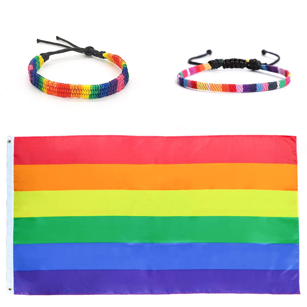 [Australia] - LGBTQ Rainbow Flag with Gay Pride Stuff Bracelet Anklet Accessories for Women & Men 
