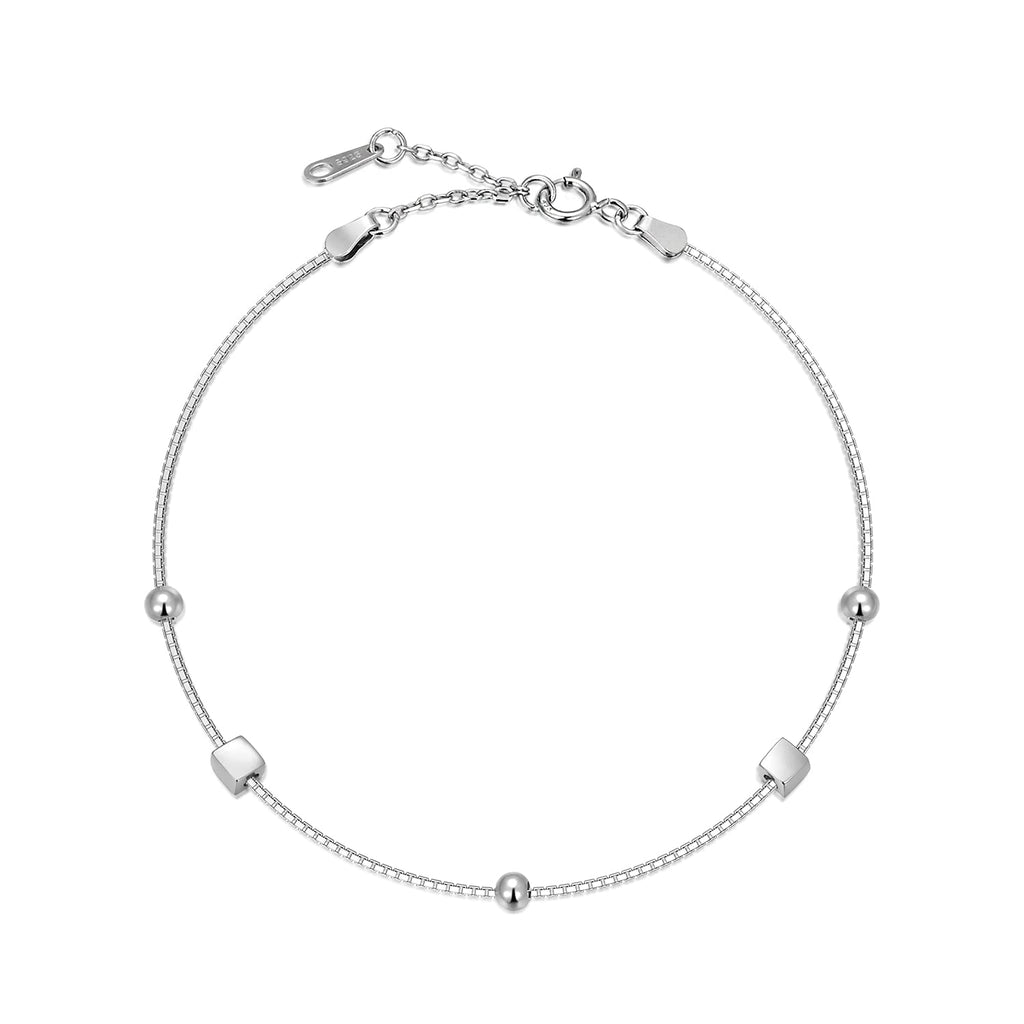 [Australia] - WINNICACA s925 Sterling Silver Compass/Bead/Opal/Turtle/Shell/Unicorn/Infinity/Heart/Cow Ankle Bracelets for Women Girls Gifts Birthday for Her Ball Anklet 