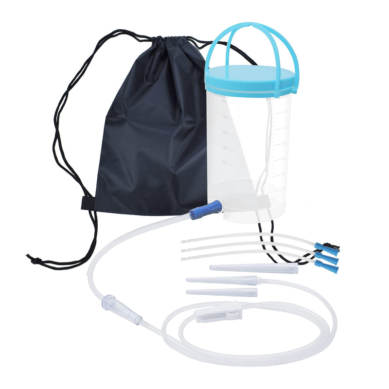 [Australia] - Clear Enema Kit 6Pcs Enema Nozzle Tips Colon Tube Replacement, Coffee Enema Bucket kit for Water Colon Cleansing Constipation Detox 6ft Silicone Tubing Hose Set Portable Irrigator Reusable BPA Free PP 