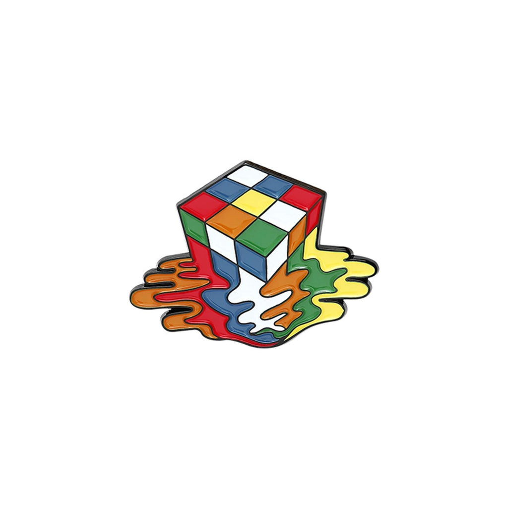 [Australia] - ROFARSO Cute Enamel Pin Cartoon Magic Cube Brooch Pin for Kids Lapel Pins Accessory for Backpacks Badges Hats Bags Gift Reward 