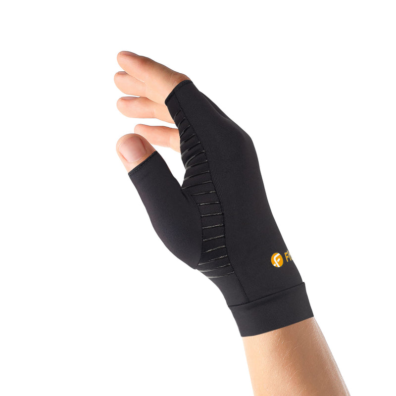 [Australia] - Fititude: Infused Copper Pair of Compression Gloves Half Finger Breathable for Men and Women for Arthritis, Swelling and Pain Relief, Relaxation and Recovery of Hand, Wrist and Joint Medium 