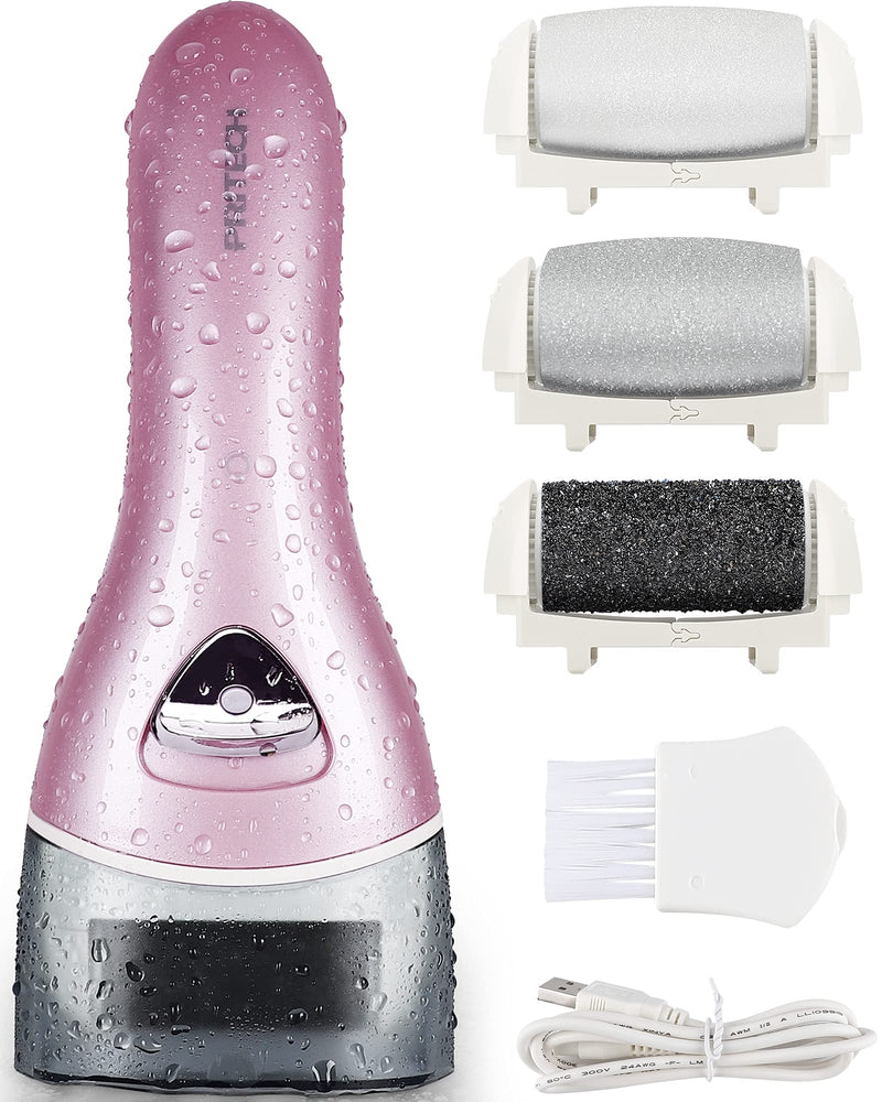 [Australia] - Electric Feet Callus Removers Rechargeable,Portable Electronic Foot File Pedicure Tools, Electric Callus Remover Kit,Professional Pedi Feet Care Perfect for Dead,Hard Cracked Dry Skin（Pink） 002-pink 
