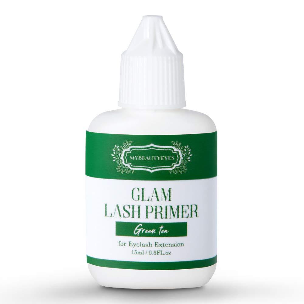 [Australia] - Eyelash Extension Glam Lash Primer 15 ml/Pre-Treatment for Semi Permanent Eyelash/Easily Removes Proteins and Oils/Oil Free/Longer Extension Retention (Green Tea) Green Tea 