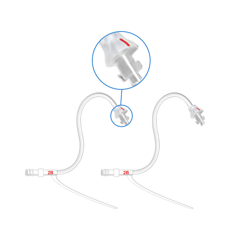 [Australia] - Banglijian Hearing Amplifier Replacement Slim Sound Tubes for BLJ-707 (Red-Right Ear) Red 