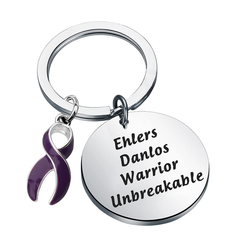 [Australia] - FEELMEM EDS Awareness Gift Cancer Fighter Gift Ehlers Danlor Warrior Keychain Ehlers Danlor-Ky 
