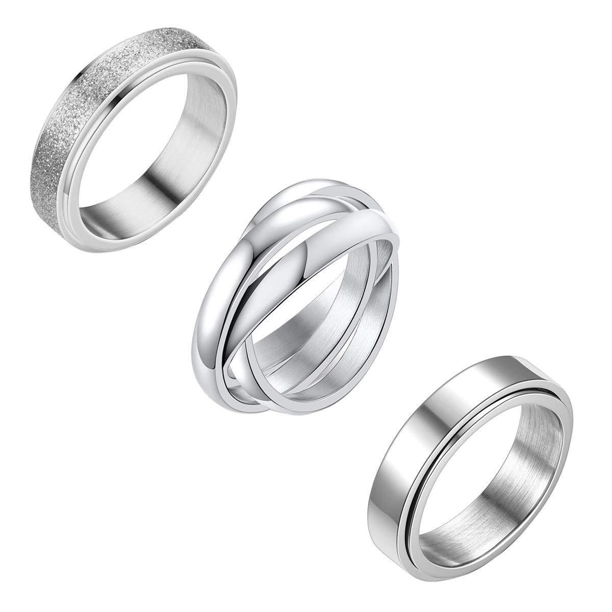 Love Britty Fidget Meditation Spinner Ring in Silver — The Jewel Shop