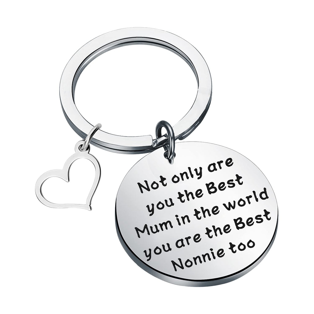 [Australia] - FAADBUK Nonnie Gift Grandma Jewelry Not only are You The Best Mum in The World You are The Best Nonnie for Grandma Nonnie Keychain 