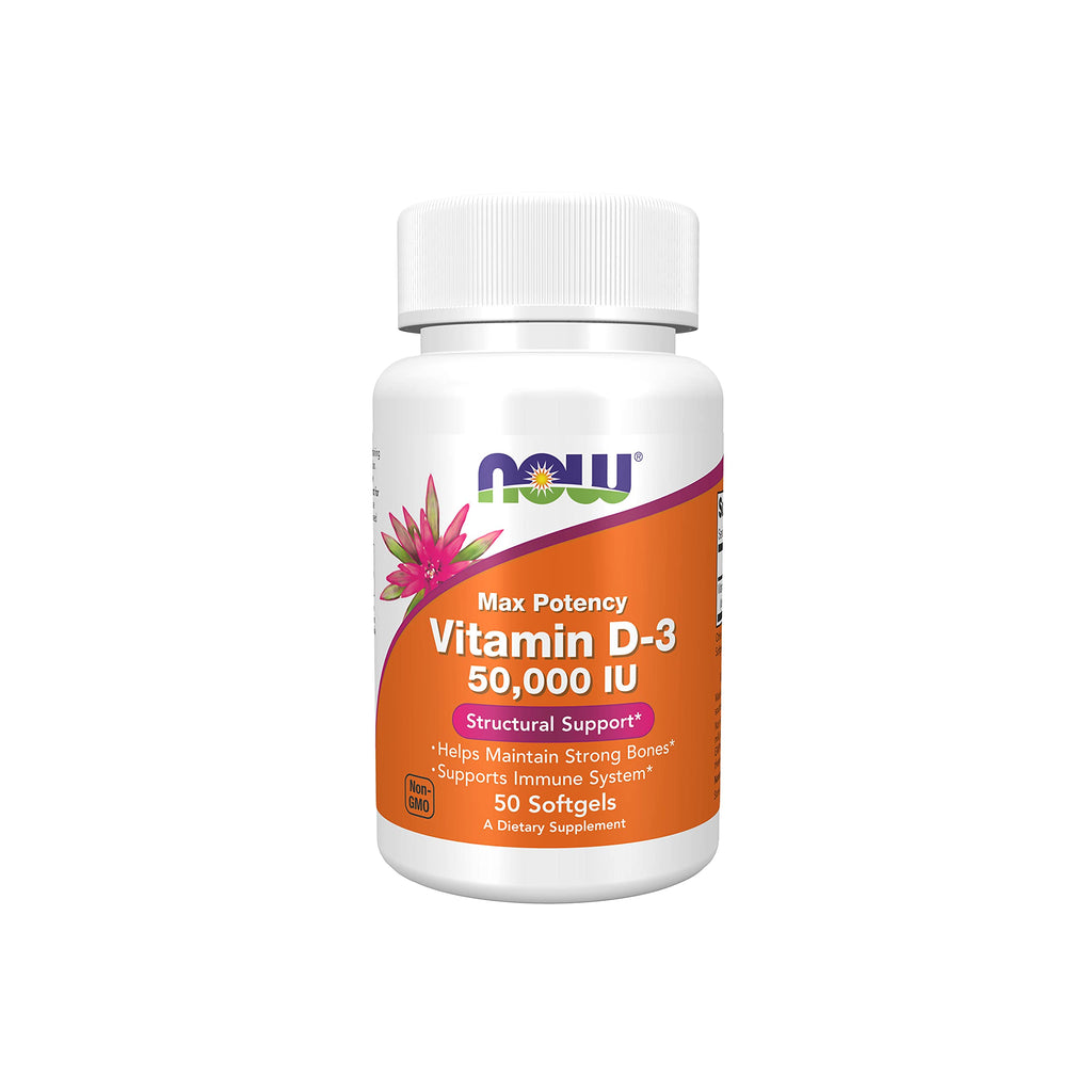 [Australia] - NOW Supplements, Vitamin D-3 50,000 IU Softgels, 50 softgels 