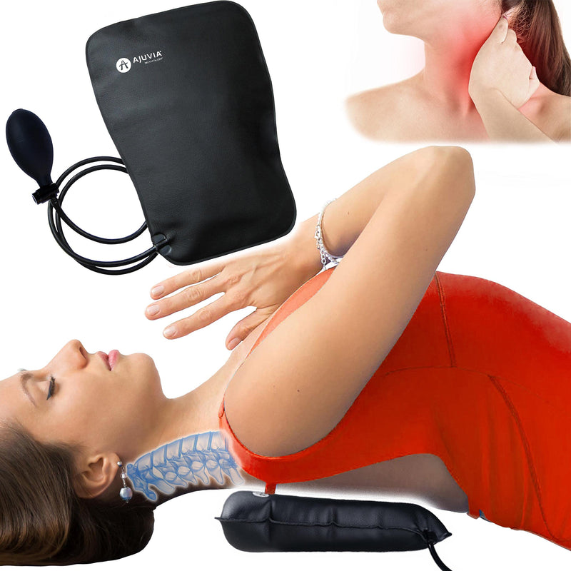 [Australia] - Cervical Neck Traction Device Inflatable Neck Stretcher for Neck Support & Neck Pain Relief, Neck and Shoulder Relaxer, Neck Curve Restorer, AJUVIA Neck Vitalizer™ 