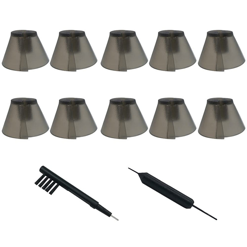 [Australia] - Smokey Hearing Aid Tulip Domes Ear Tips for Resound Sure Fit Style RIC RITE and Open Fit BTE Hearing Amplifier with Cleaning Tools Brush Cleaner and Carry Case 