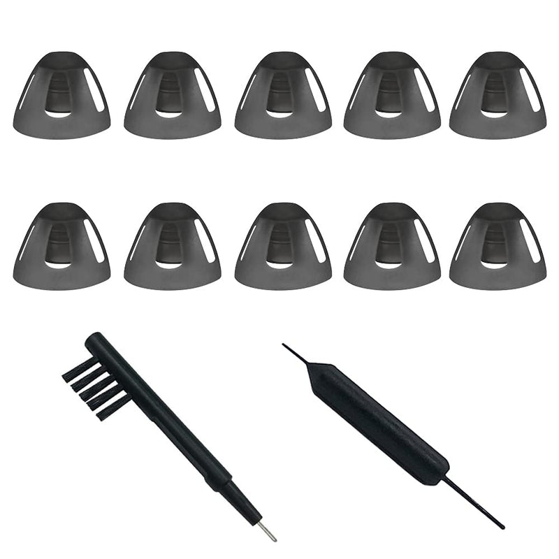 [Australia] - Smokey Hearing Aid Open Domes Ear Tips for Resound Sure Fit Style RIC RITE and Open Fit BTE Hearing Amplifier with Cleaning Tools Brush Cleaner and Carry Case (Smokey, Medium) Smokey Medium (Pack of 1) 