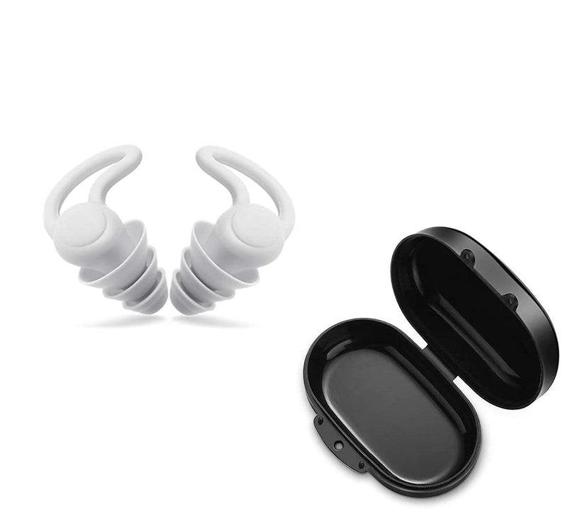 [Australia] - Silicone Anti-Noise earplugs, Noise Reduction earplugs with Storage Box, Hearing Protection earplugs, Suitable for Sleep, Work, Travel, Concerts, Swimming, etc. (Gray) Gray 