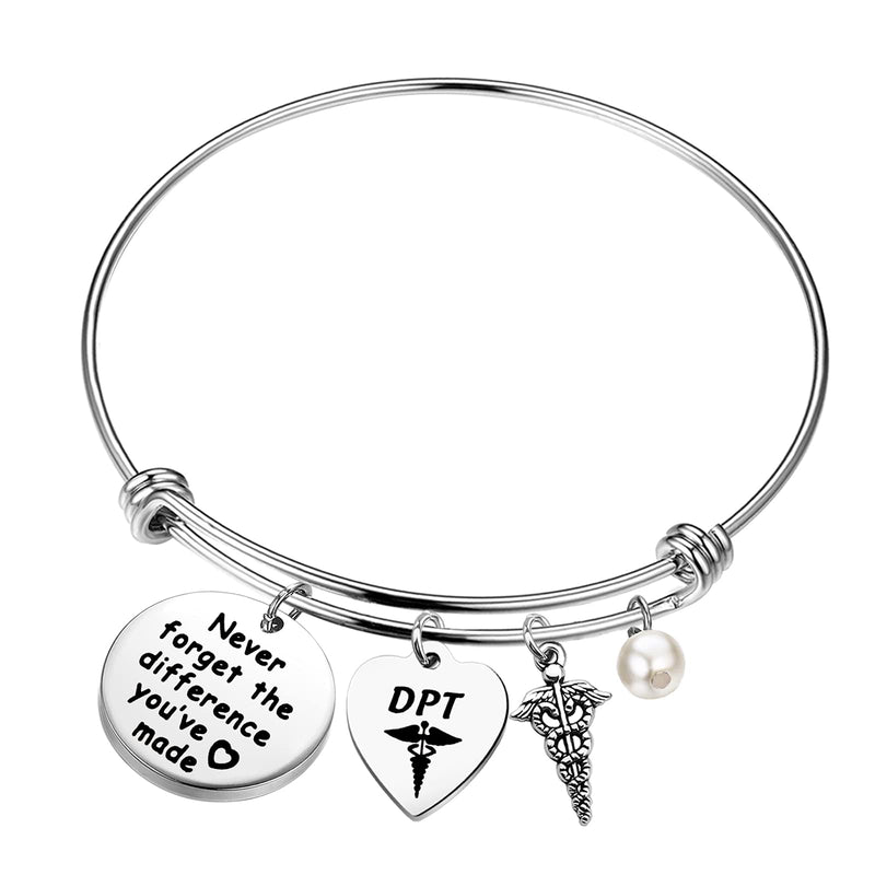 [Australia] - WSNANG DPT Bracelet Doctor of Physical Therapy Graduation Gift Never Forget The Difference You've Made DPT Graduate Gift DPT Difference BR 