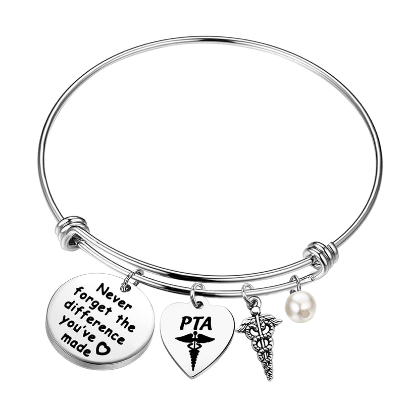 [Australia] - WSNANG PTA Bracelet Physical Therapist Assistant Gift Never Forget The Difference You've Made Bracelet Inspirational Gift for Medical School Graduates PTA Difference BR 