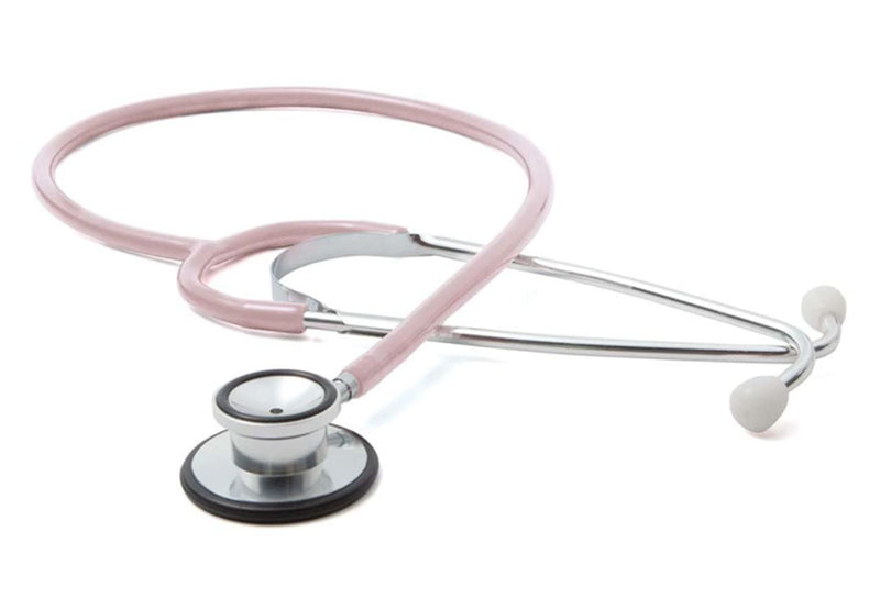 [Australia] - Dealmed General Exam Stethoscope – Professional Economy Dual-Head Medical Stethoscope with Lightweight Chestpiece, Flexible 32” Tubing & Comfort Eartips (Pink) Pink 