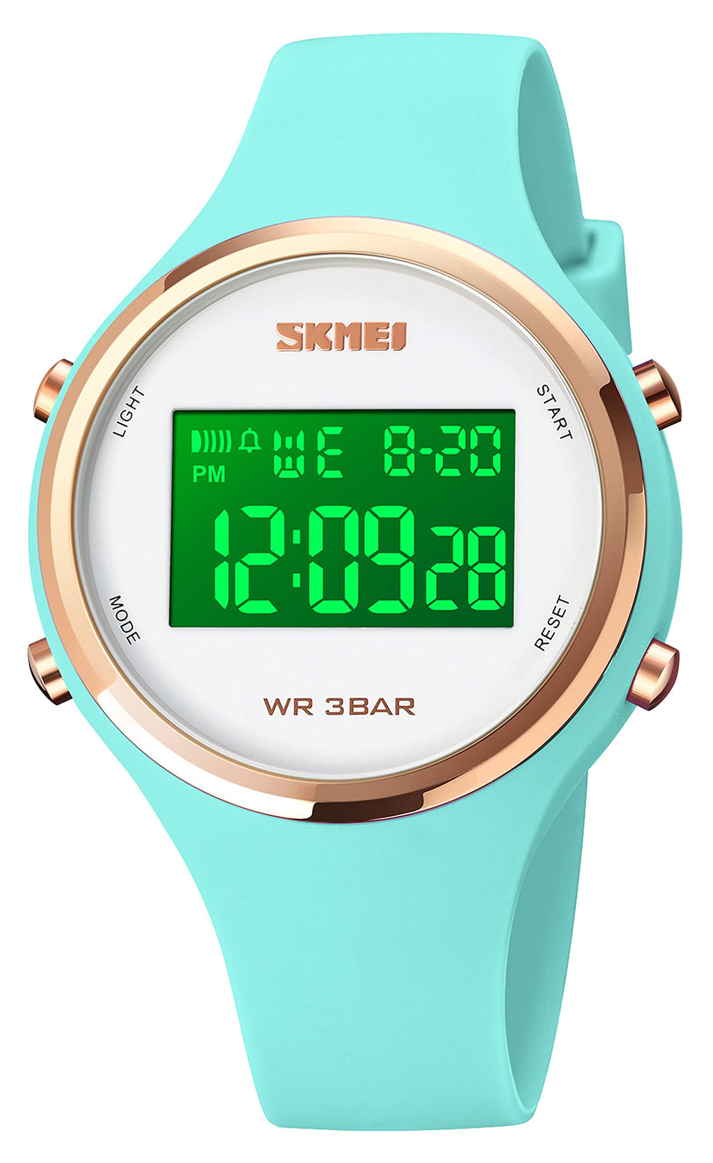 [Australia] - Youwen Watch Students Sports Digital Watches for Boys Girls,Colorful Luminous Electronic Chronograph Week Date Wristwatch with Supper Soft Silicone Strap Green 