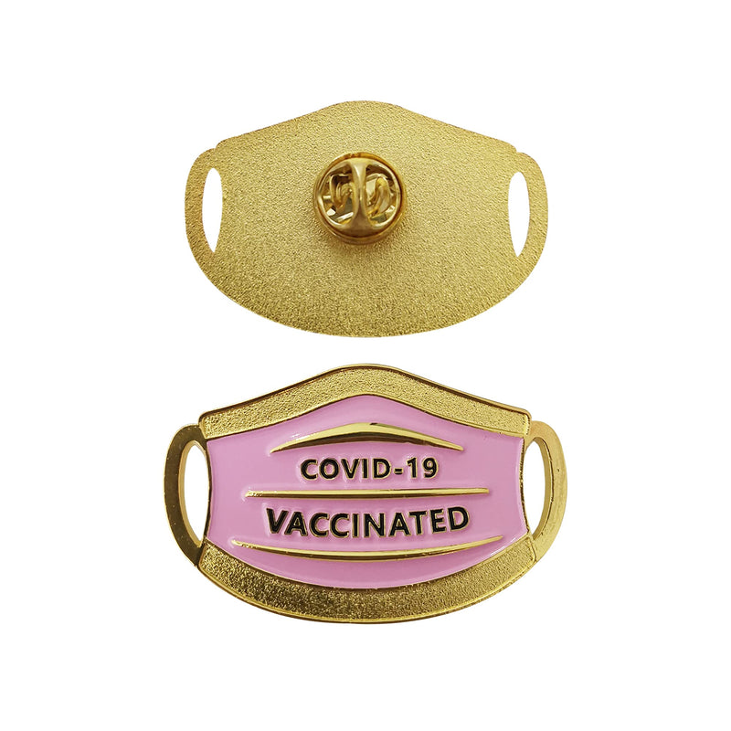 [Australia] - Vaccinated Lapel Buttons,Vaccine Tack Pin United States I Got Vaccination,Covid Bulk Brooch pink 