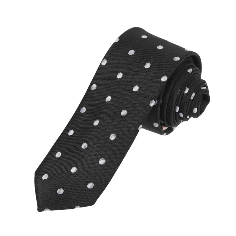 [Australia] - Dan Smith 5 Pack Microfibre Skinny Tie Slim Neck Ties For Party Mens Neckties 2.15" Black,white-c.c.b.e.013 1 