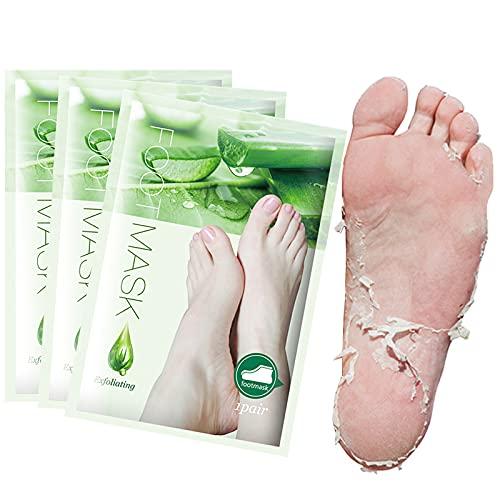[Australia] - Foot Peel Mask(3 Pack),Remove and repair rough heel, dry toe skin,Make your feet soft, smooth and silky skin-Natural Care (Aloe Vera) 