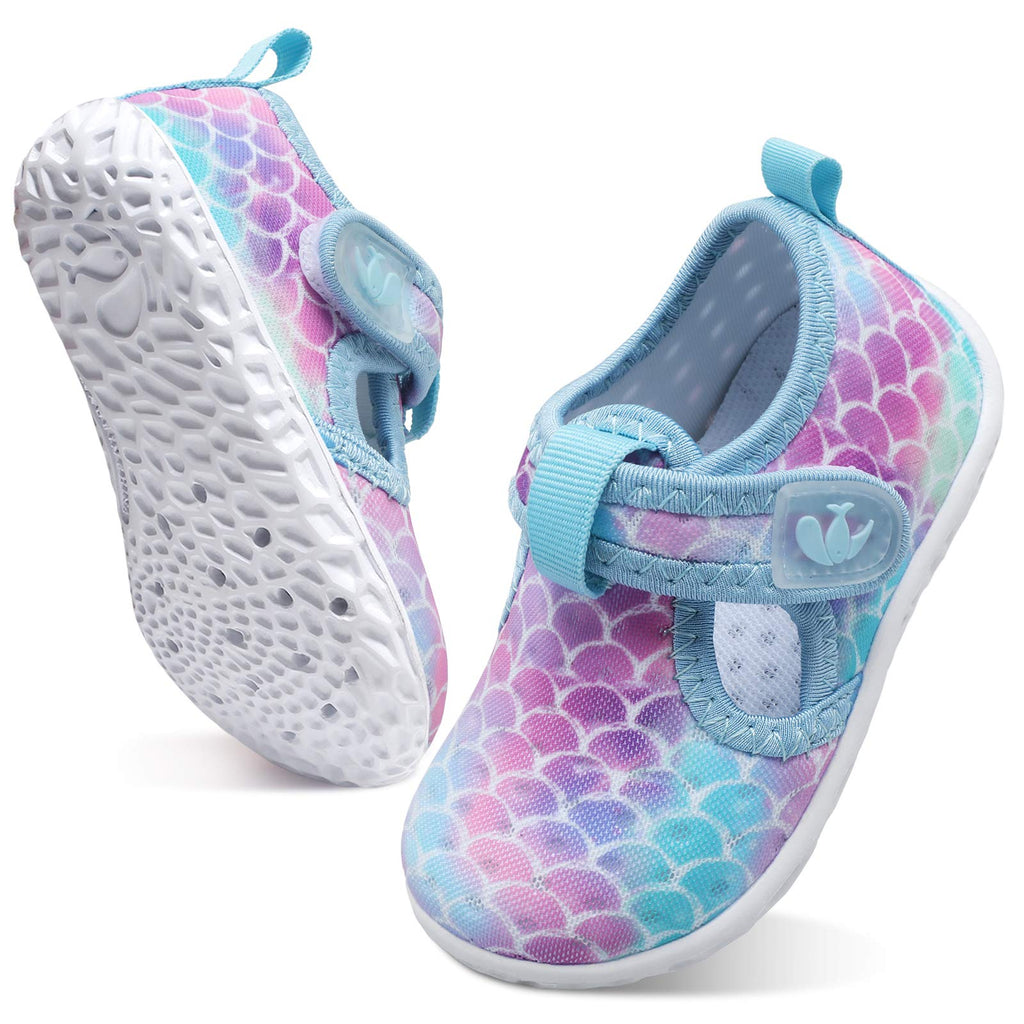 [Australia] - JOINFREE Toddler Shoes Boys Girls Water Shoes Barefoot Kids Breathable Sneakers Shoes for Walking Running 6-12 Months Infant Abstract Colorful 