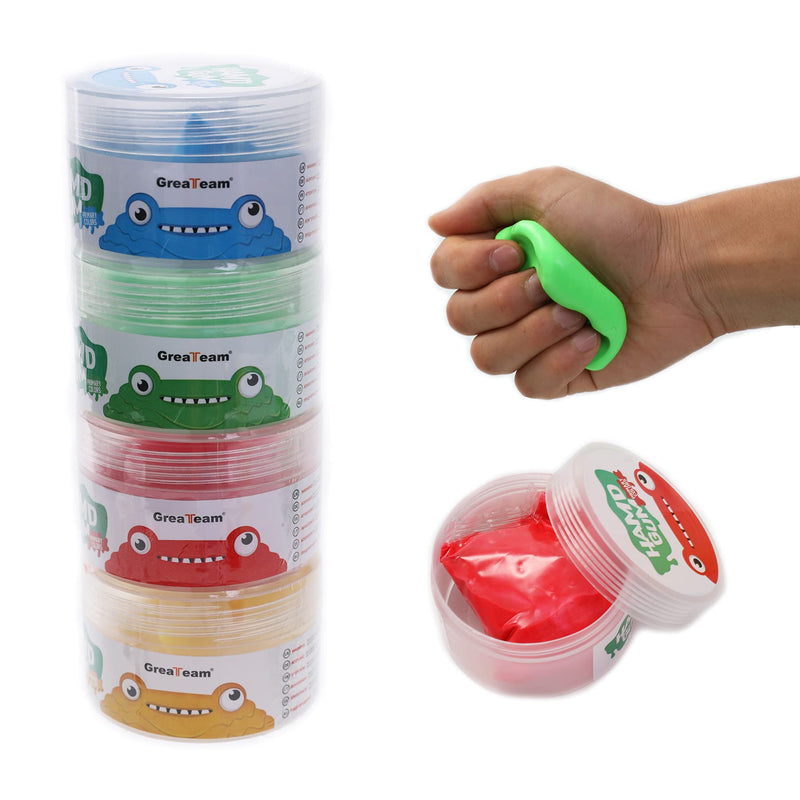 [Australia] - Exercise Putty - Therapy Putty - Play Putty for Kids (4 Pack, 1.8-oz Each) Hand Exercise Rehabilitation, Stress and Anxiety Relief, Increase fine Motor Skills and Finger Strength. - CLOUD PUTTY 