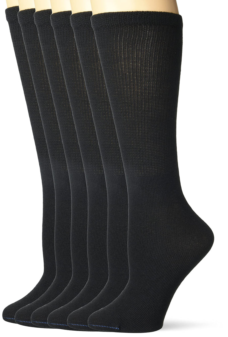 [Australia] - Dr. Scholl's Women's Diabetes & Circulator Socks - 4 & 6 Pair Packs Crew 4-10 Black 
