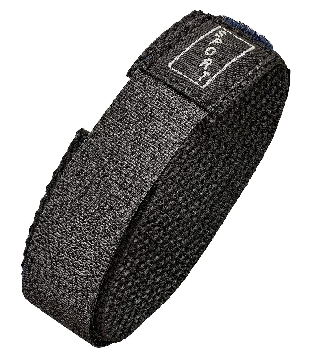 [Australia] - Alpine Sporty Padded Nylon Fabric Watch Band - 20mm BLACK/ BLACK 
