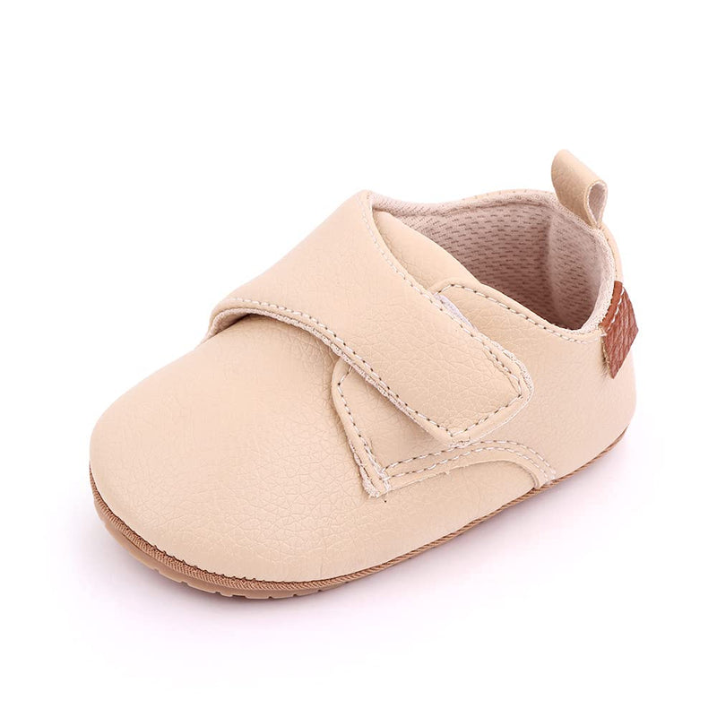 [Australia] - Kenthy Baby Boys Girls Infant Sneakers Non-Slip Soft Rubber Sole Toddler Crib First Walking Shoes 0-6 Months Infant Beige 