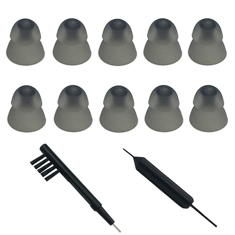 [Australia] - Smokey Hearing Aid Power Domes Close Domes Ear Tips for Resound Sure Fit Style RIC RITE and Open Fit BTE Hearing Amplifier with Cleaning Tools Brush Cleaner and Carry Case (Smokey, Small) Smokey 