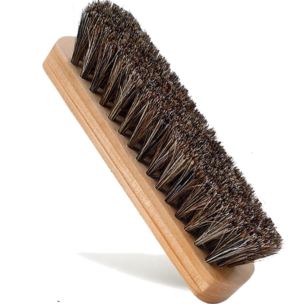 [Australia] - 6.7" Shoe Brush,Horsehair Shoe Shine Brushes ,Suede Shoe Brush Cleaning for Shoes, Boots & Other Leather Care 