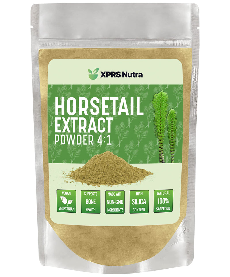 [Australia] - XPRS Nutra Horsetail Extract Powder for Hair, Nail, and Bone Growth - High Potency Horsetail Root Powder - High Silica Content for Maximum Growth - Vegan Friendly Horstail Extract (4 oz) 4 Ounce 