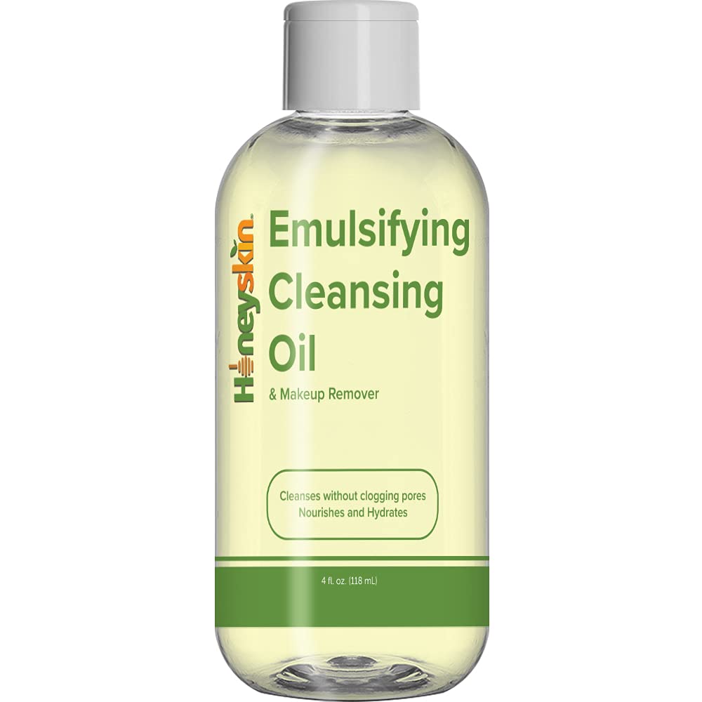 [Australia] - Emulsifying Facial Cleansing Oil and Makeup Remover Oil - Hydrating Facial Cleanser - Deep Pore Cleanser - Gentle Cleansing Oil For Face - Organic Skin Moisturizer with Aloe Vera and Olive Oil (4oz) 4 Ounce 