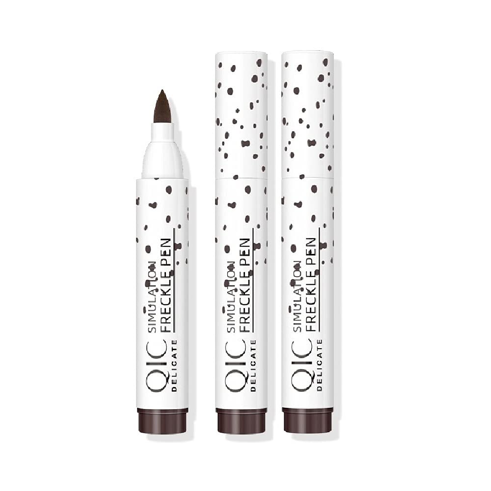 [Australia] - 2 Pack Freckle Pen, Waterproof Lasting Natural Like Face Freckle Makeup Pen for Natural Effortless Sunkissed Makeup(Dark brown) Dark brown 